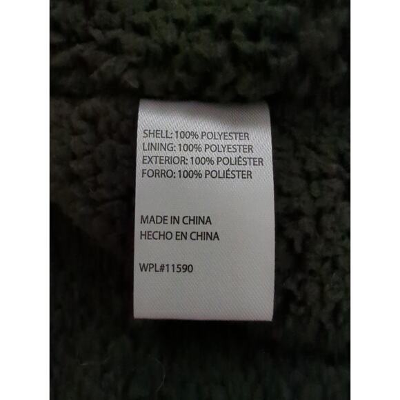 Original Weatherproof Black Hooded Full Zip Deep Pile Fleece Vest Womens Size XL - Picture 4 of 6